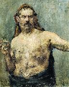 Self-portrait with Glass Lovis Corinth